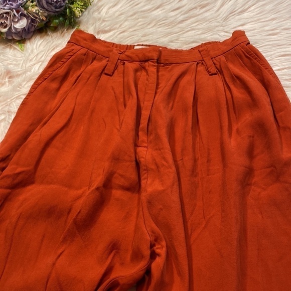 Apiece Apart Orange Red Paper Bag Style Pants sz 0 - Picture 3 of 10